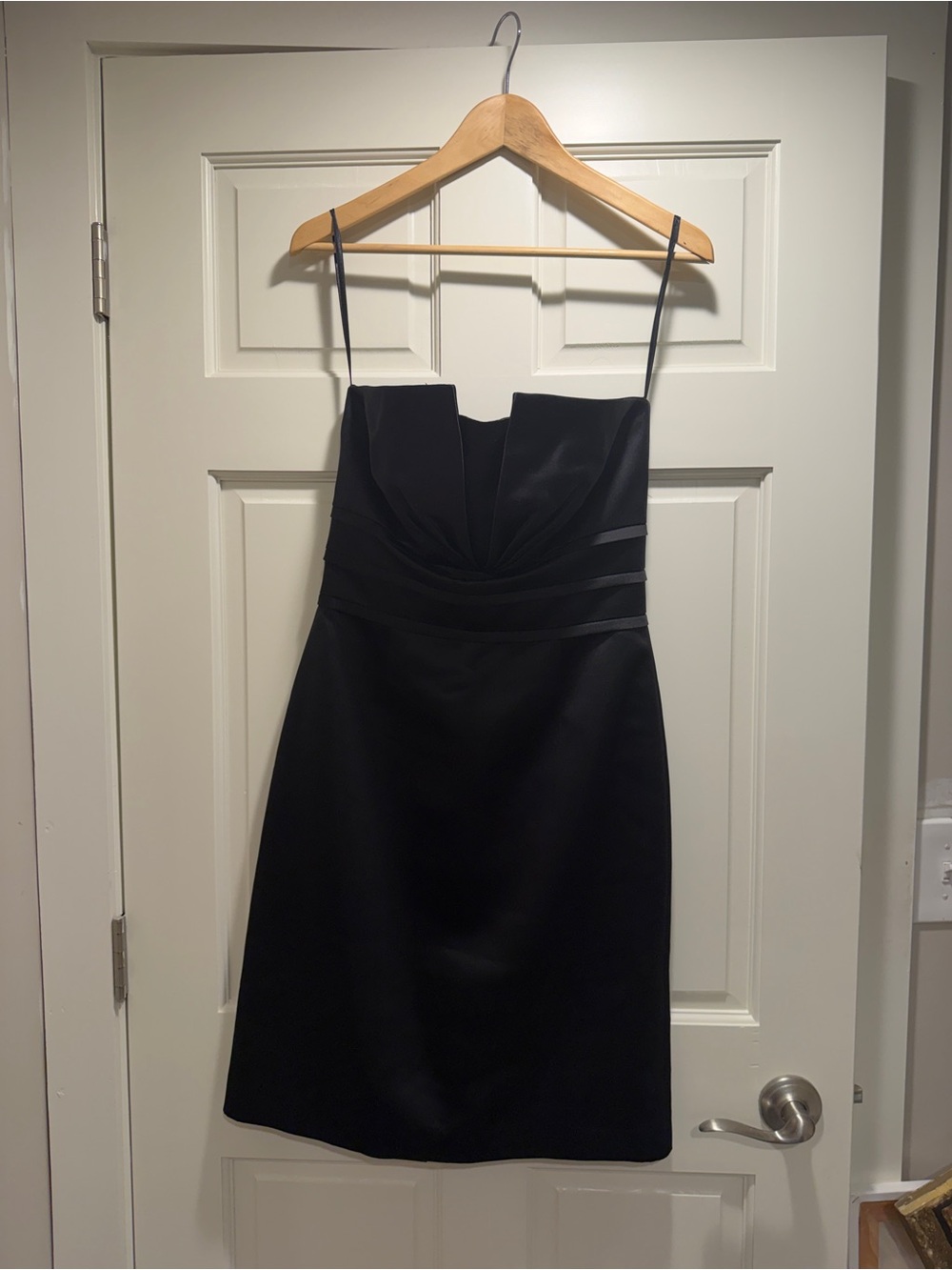 White House Black Market Black Strapless Cocktail Dress